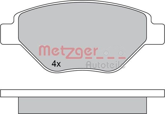 Metzger 1170652 - Bremžu uzliku kompl., Disku bremzes www.autospares.lv