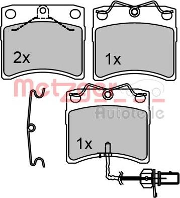 Metzger 1170664 - Bremžu uzliku kompl., Disku bremzes autospares.lv