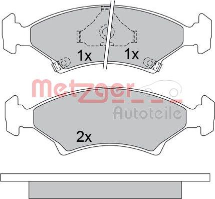 Metzger 1170666 - Bremžu uzliku kompl., Disku bremzes autospares.lv