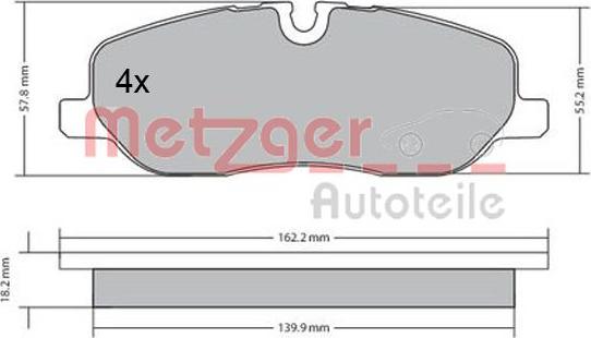 Metzger 1170668 - Bremžu uzliku kompl., Disku bremzes www.autospares.lv