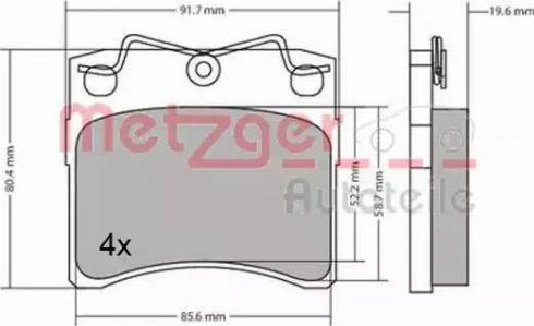 Metzger 1170663 - Bremžu uzliku kompl., Disku bremzes www.autospares.lv