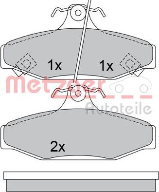 Metzger 1170662 - Тормозные колодки, дисковые, комплект www.autospares.lv