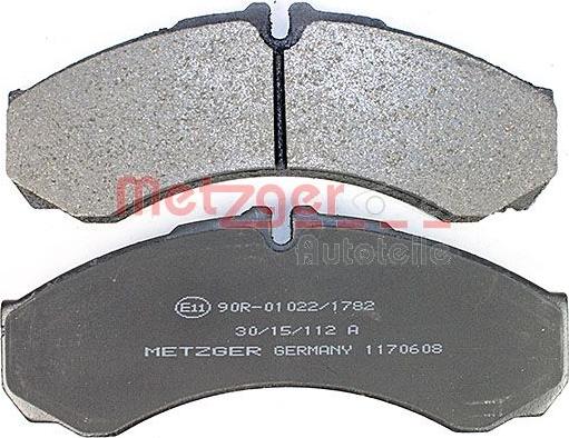 Metzger 1170608 - Bremžu uzliku kompl., Disku bremzes www.autospares.lv