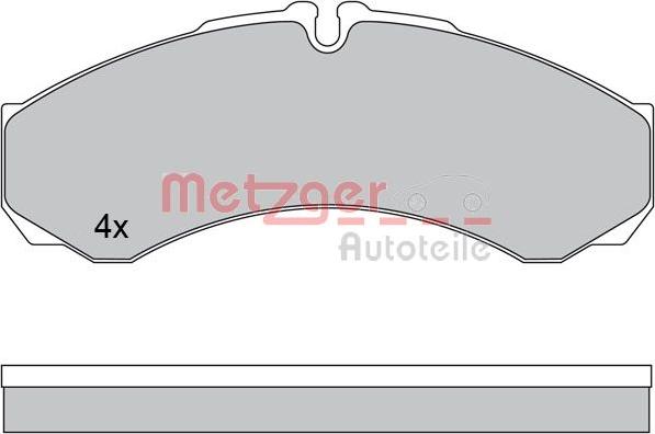 Metzger 1170608 - Brake Pad Set, disc brake www.autospares.lv