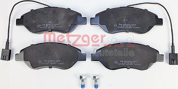 Metzger 1170615 - Bremžu uzliku kompl., Disku bremzes www.autospares.lv