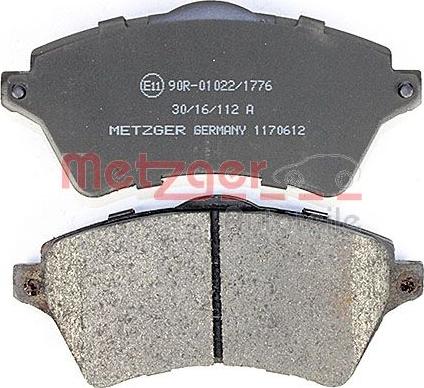 Metzger 1170612 - Bremžu uzliku kompl., Disku bremzes www.autospares.lv