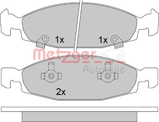 Metzger 1170631 - Bremžu uzliku kompl., Disku bremzes www.autospares.lv