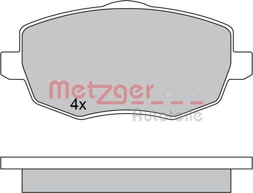 Metzger 1170633 - Bremžu uzliku kompl., Disku bremzes www.autospares.lv