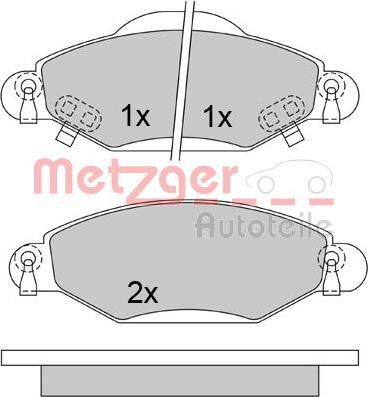 Metzger 1170632 - Bremžu uzliku kompl., Disku bremzes autospares.lv