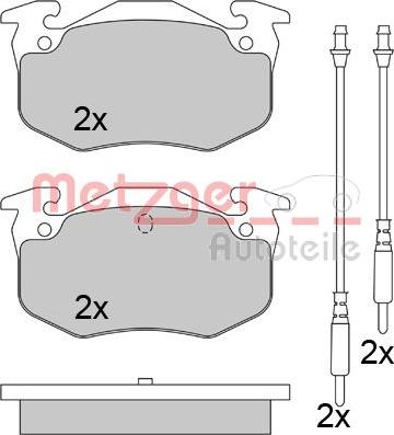 Metzger 1170624 - Bremžu uzliku kompl., Disku bremzes www.autospares.lv