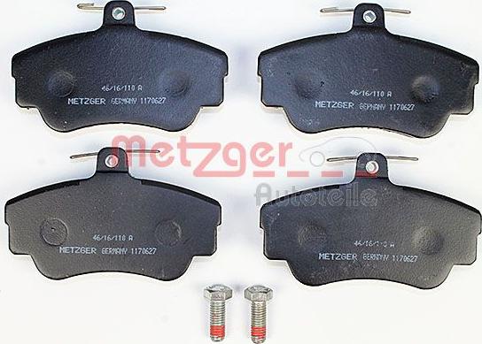 Metzger 1170627 - Bremžu uzliku kompl., Disku bremzes www.autospares.lv