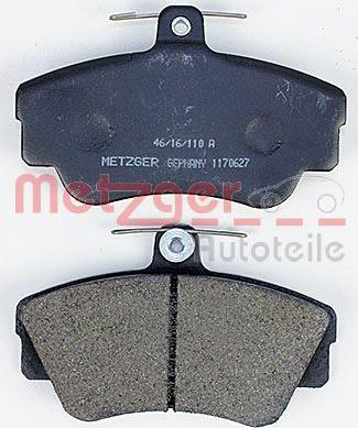 Metzger 1170627 - Bremžu uzliku kompl., Disku bremzes www.autospares.lv