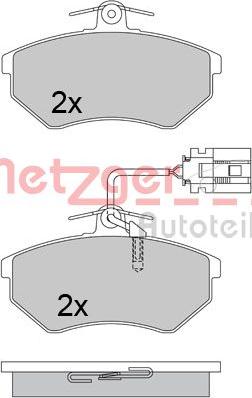 Metzger 1170674 - Тормозные колодки, дисковые, комплект www.autospares.lv