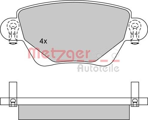 Metzger 1170096 - Bremžu uzliku kompl., Disku bremzes www.autospares.lv