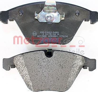 Metzger 1170090 - Bremžu uzliku kompl., Disku bremzes www.autospares.lv