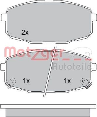 Metzger 1170097 - Bremžu uzliku kompl., Disku bremzes autospares.lv