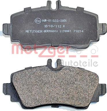 Metzger 1170041 - Bremžu uzliku kompl., Disku bremzes www.autospares.lv