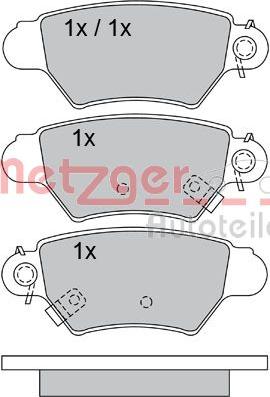 Metzger 1170042 - Bremžu uzliku kompl., Disku bremzes www.autospares.lv