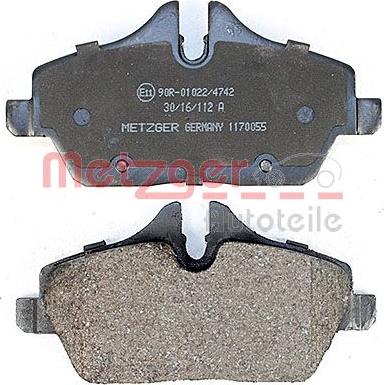 Metzger 1170055 - Bremžu uzliku kompl., Disku bremzes www.autospares.lv