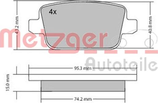 Metzger 1170058 - Bremžu uzliku kompl., Disku bremzes autospares.lv