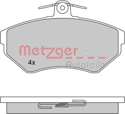 Metzger 1170061 - Brake Pad Set, disc brake www.autospares.lv