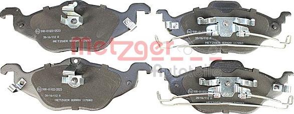 Metzger 1170063 - Bremžu uzliku kompl., Disku bremzes www.autospares.lv