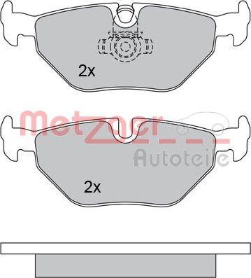 Metzger 1170014 - Тормозные колодки, дисковые, комплект www.autospares.lv