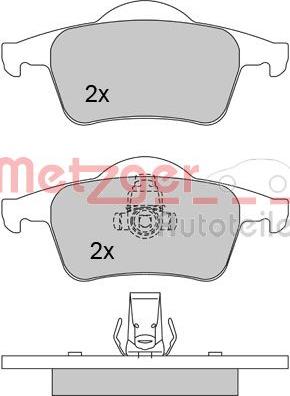 Metzger 1170011 - Bremžu uzliku kompl., Disku bremzes autospares.lv