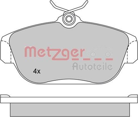 Metzger 1170018 - Bremžu uzliku kompl., Disku bremzes www.autospares.lv