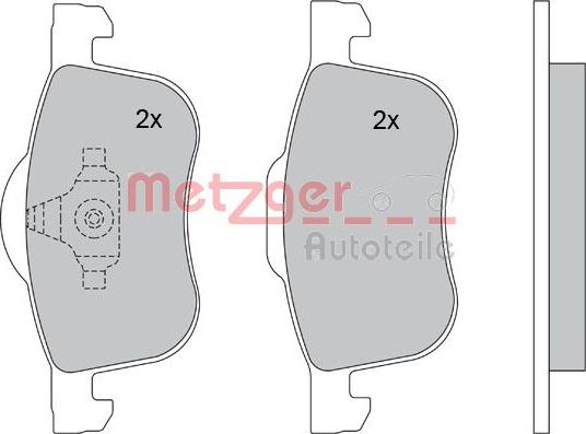 Metzger 1170013 - Bremžu uzliku kompl., Disku bremzes www.autospares.lv