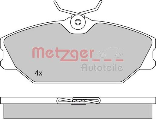 Metzger 1170084 - Тормозные колодки, дисковые, комплект www.autospares.lv