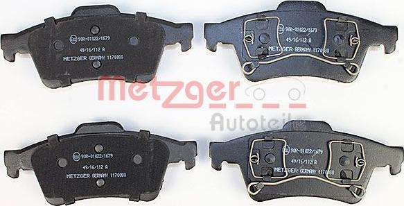 Metzger 1170080 - Bremžu uzliku kompl., Disku bremzes www.autospares.lv