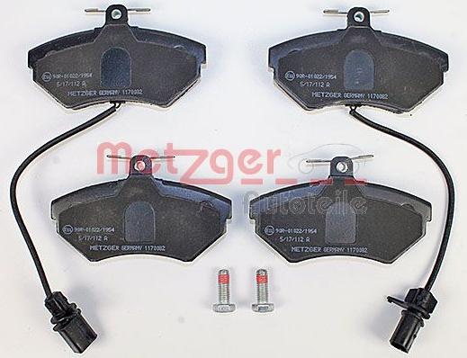 Metzger 1170082 - Bremžu uzliku kompl., Disku bremzes www.autospares.lv