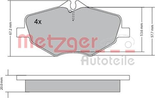 Metzger 1170087 - Bremžu uzliku kompl., Disku bremzes autospares.lv