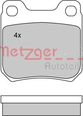 Metzger 1170034 - Brake Pad Set, disc brake www.autospares.lv