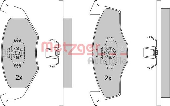 Metzger 1170023 - Bremžu uzliku kompl., Disku bremzes www.autospares.lv