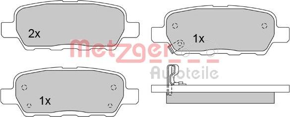 Metzger 1170079 - Brake Pad Set, disc brake www.autospares.lv