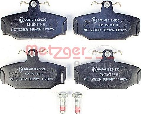 Metzger 1170074 - Bremžu uzliku kompl., Disku bremzes www.autospares.lv