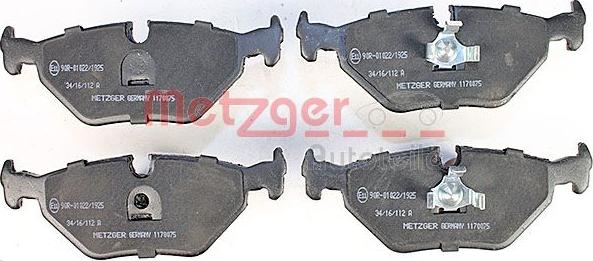 Metzger 1170075 - Bremžu uzliku kompl., Disku bremzes www.autospares.lv