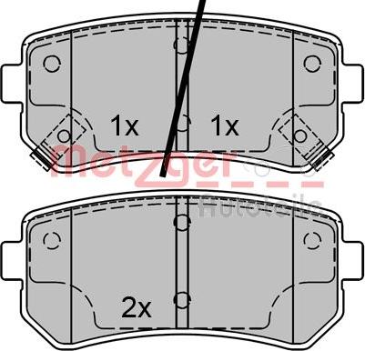 Metzger 1170070 - Brake Pad Set, disc brake www.autospares.lv