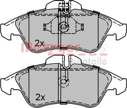 Metzger 1170071 - Тормозные колодки, дисковые, комплект www.autospares.lv