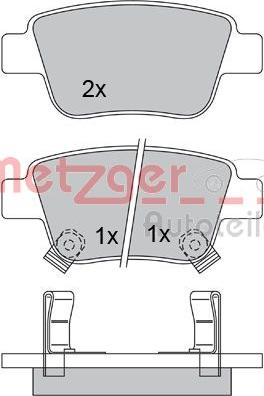 Metzger 1170193 - Bremžu uzliku kompl., Disku bremzes autospares.lv