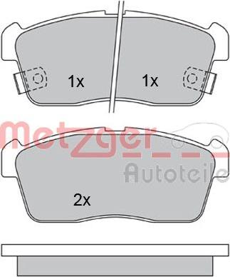 Metzger 1170197 - Bremžu uzliku kompl., Disku bremzes autospares.lv