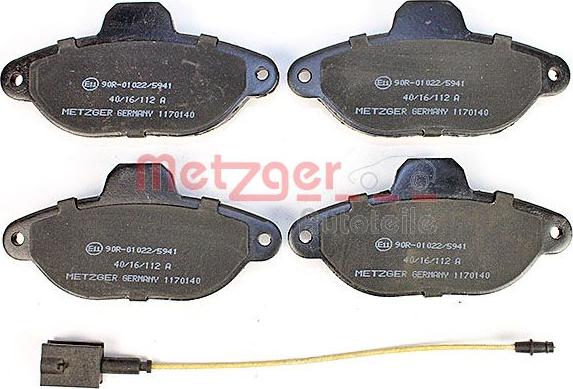 Metzger 1170140 - Bremžu uzliku kompl., Disku bremzes www.autospares.lv