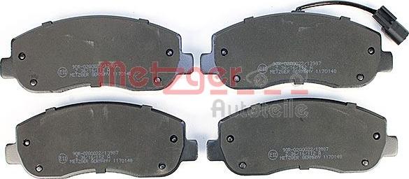 Metzger 1170148 - Bremžu uzliku kompl., Disku bremzes www.autospares.lv