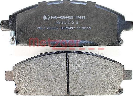 Metzger 1170159 - Bremžu uzliku kompl., Disku bremzes www.autospares.lv