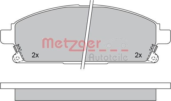 Metzger 1170159 - Brake Pad Set, disc brake www.autospares.lv