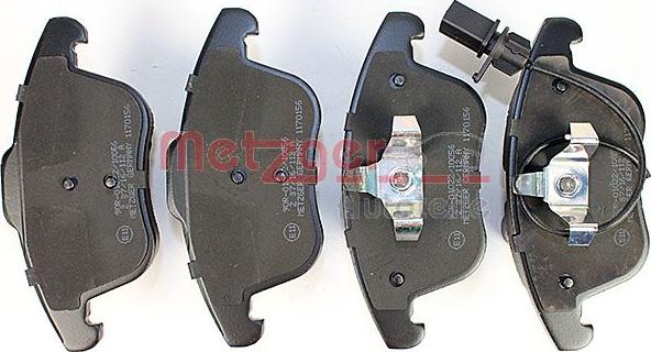 Metzger 1170156 - Тормозные колодки, дисковые, комплект www.autospares.lv