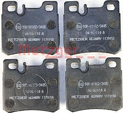 Metzger 1170158 - Bremžu uzliku kompl., Disku bremzes www.autospares.lv