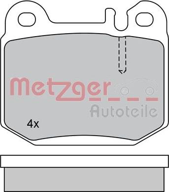 Metzger 1170157 - Тормозные колодки, дисковые, комплект www.autospares.lv